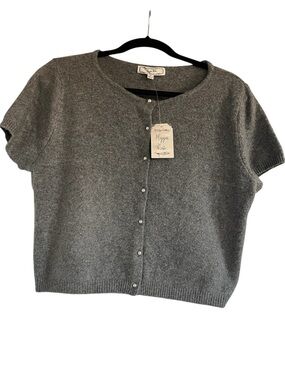 Hippie Rose Cropped Short Sleeve Sweater